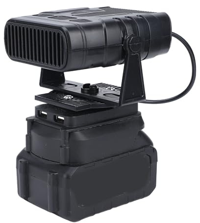 HEEPDD 170 W 12 V Auto-Heizung, Tragbar, Batteriebetrieben, 12000 MAh, Kompakter Auto-Fenster-Defroster, Defogger mit 2 USB-Ausgängen für Fahrzeuge, LKWs, SUVs, Winterreisen