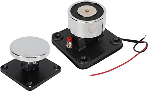 Generic Elektromagnetischer Brandschutz-Türhalter, Robuste Wandmontage aus Aluminiumlegierung für den Einsatz in Notfällen, Normalerweise Offener Entriegelungsknopf für Feuerglastüren, 80 Kg