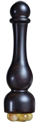 Rouleau De Massage Œil & Visage Fleur De - 7.4cm Bâton D'Acupression Portable En Bois Pour Détente Faciale, Cou & Corps. Petit Outil Gua Sha Pour Spa, Yoga & Voyage Soin Personnel.