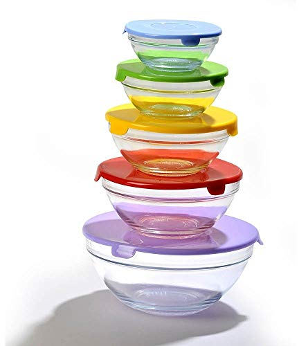 Bols en verre - vendu par 5 Translucide