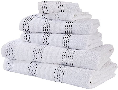 Rapport Home Spa Towel 6 Piece Bale Set White Bath Towel Set