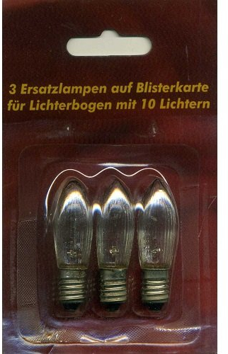 Nipach GmbH Ersatzlampen 3er 24V/2,5W E10 für 10er Lichterbogen innen XI11958
