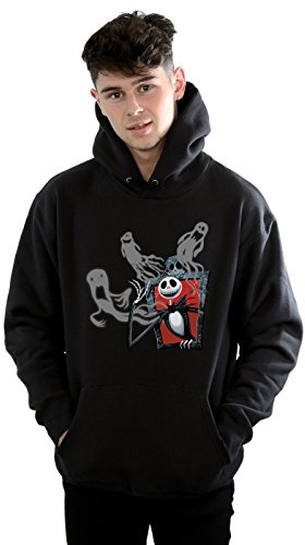 Disney Men's Nightmare Before Christmas Ghosts of Jack Hoodie Black X-Large