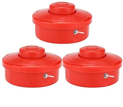 Zerodis 3Pcs Universal Grass Trimmer Heads Replacement Mower Gear Box Head String Set Grass Brush Cutter Accessory Power Tools for Garden Lawn Patio