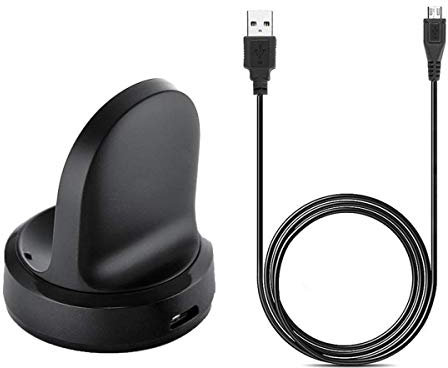Aimtel Compatible with Samsung Galaxy Watch (46mm) Charger,Charging Dock with USB Cable for Galaxy Watch 46mm/42mm/Gear S2/S3 Not for Other Model(Black)