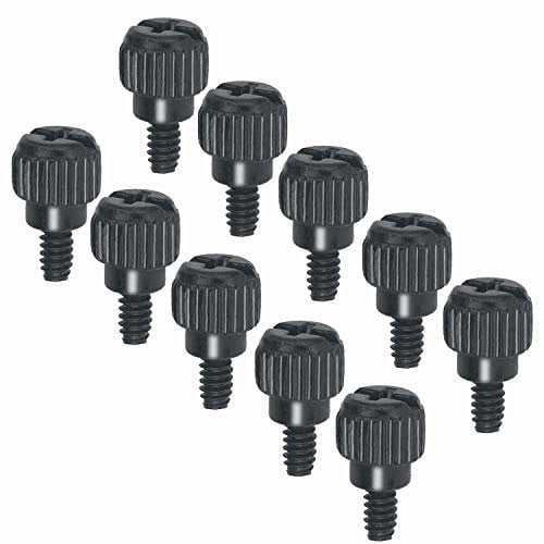 SGTKJSJS 10 x Computer Case Thumbscrews (6-32 Thread) PC Computer Case Fastener Thumb Screws,for Cover/Power Supply/PCI Slots/Hard Drives