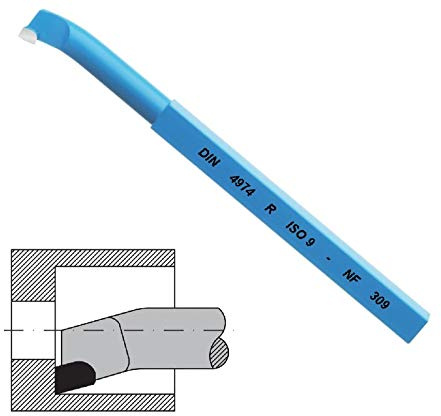 Innen-Eckdrehmeißel Drehstahl Ø 25 x 25 mm Innen quadratisch HM-bestückt DIN 4974 ISO 9 P20