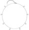 BONNYBIRD® Kristall Kette mit 8 Steinen Silber Damen Edelstahl Halskette mit Stein Anhänger Crystal Weiß Frauen Wasserfest Schmuck Silberkette Layering Silberschmuck