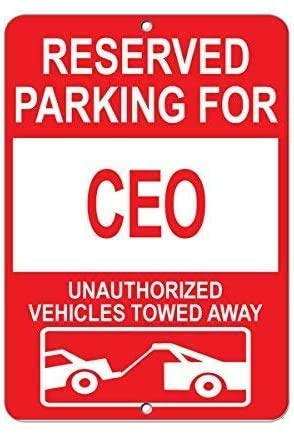 None Branded Reserved Parking for CEO Blechschild Retro Metall Poster Vintage Kunst Schild Schilder Hof Garten Tür Cafe Pub Toilette Geburtstag Weihnachten Geschenk