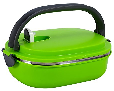 Tragbare Lunchbox, Thermo-Lunchbox, stapelbar, Isolierung, mit Griff (Grün 1capas)