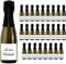 24 Bottiglie mignon di Prosecco DOC Spumante Extra Dry Personalizzato - Idea esclusiva e originale per bomboniere di matrimonio, comunione, battesimo e anniversario (La tua etichetta, 0,20L)