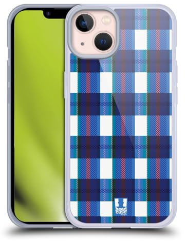 Head Case Designs Blu E Bianco Flannel Fridays Custodia in Gel [Protezione di Grado Militare] Compatibile con Apple iPhone 13 E Compatibile con MagSafe