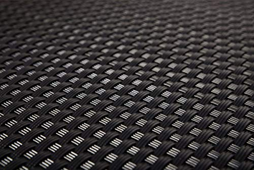 Sellon24 PE-Rattan Balkonverkleidung Balkonbespannung Sichtschutz Windschutz Matte für Balkon Terrasse Garten (17,99€/m2) (RD04 Schwarz, 80)