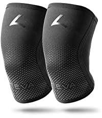reeva Unisex-Adult Knee Sleeve 5mm reflektierend, Black, XS