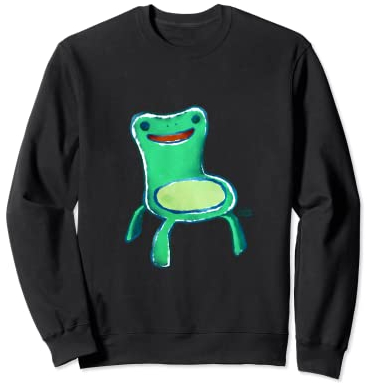 Froggy Stuhl lustig niedlich Aquarell Kunst Sweatshirt