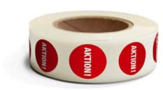 Aktionsetiketten Aktion 500 Stück auf Rolle 3,0 cm Ø Papier, selbstklebend Aktions Sticker Sale Aufkleber Prozentabzug Supermarkt Geschäft Betriebsausstattung24®