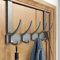 EAGLEZ Grey Over Door Hooks with Aluminum Material Having 10 Segments Over Door Hanger Clothes, Hat, Hangers, Robes, Purse, Towel, Keys, Overdoor Hook Hanger Having Size (12.5inches x 7inches)