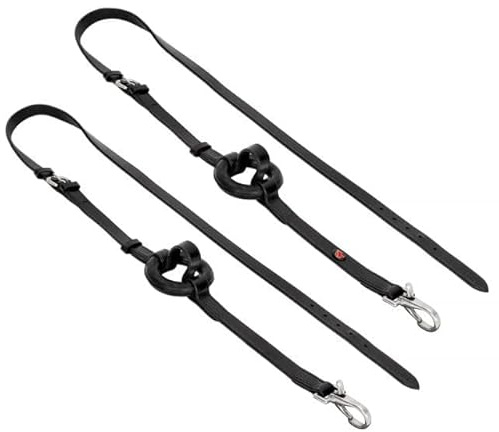 Start Elastischer Ausbinder für Pferde & Pony – mit Gummiringen, Edelstahl-Karabiner & verstellbar – ideal zum Longieren und Muskelnaufbau (Full, Schwarz)