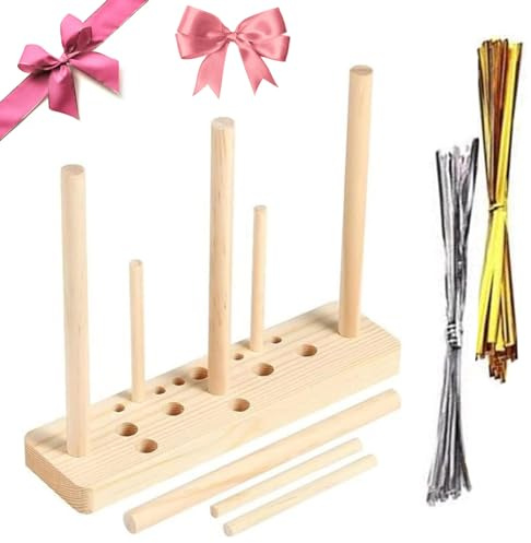 Bustlwor Holzkranz Bogenmacher, Bogenmacher für Bänder, Bows Ribbon Making Tool, Schleifenmacher für Bänder Holzkranz, für Bandkränze, Geschenkbögen, Partydekorationen, Verschiedene Handwerke