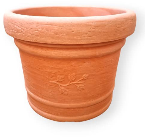 Terrastone Kunststoff Pflanzkübel - 70x70x52,50cm Blumenkübel wetterfest - Übertopf Pflanzgefäß mit Dekor für Garten und Balkon
