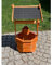 DARLUX Grande fontana decorativa da giardino a ottagono, realizzata a mano, in legno, marrone/verde, altezza 84 cm, per giardino/esterni, laccata, colore nero, rosso o verde. (nero)