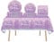 ATBEAMEN 41Pcs Purple Shiny Birthday Party Tableware Decorations for Girls,Kids,Women Birthday-Disposable Set Sliver Table Cloth,7inch,9inch Paper Plates,Napkins Her