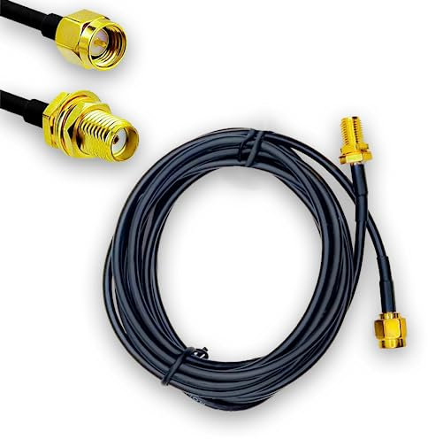 Sure Antennas SMA Male to SMA Female Wifi FPV Antenna Extension Cable Black 2 Meters RG174 / SBC-100 Ultra Low Loss Cable Coaxial Cable For Antenna Ham Radio,3G 4G LTE Antenna, GPS, ADS-B Receiver