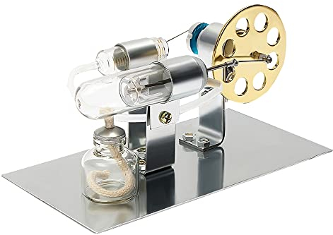 Dekaim Hot Air Stirling Engine Model Metal Stirling Car Engine Motor Steam Power for Educational