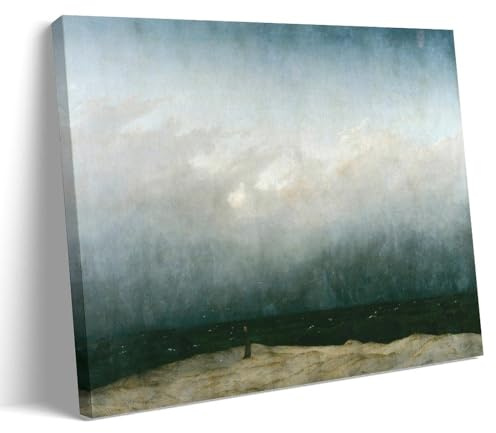 RyuSa Caspar David Friedrich berühmte Malerwerke (Der Mönch am Meer), Druckposter, Wandkunst, Leinwandbild, Bild, Wohnzimmer, Dekoration, Zuhause, 40 x 60 cm