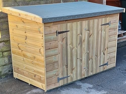 Pinelap 6ft x 3ft Wooden Tanalised Shiplap Garden Shed Fully T&G Pent Outdoor Bike Hut Pressure Treated Anti-Rot