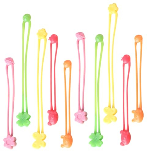 MUCKLILY 10St Bento-Hüllenbänder Gurte für Lunchbehälter Bücherregale Lunch-Box Bänder farbig kleine Silikonbänder waschbar Silikonband Essensbox Farbband Tasche Kieselgel