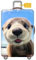 FANSU Elastisch Kofferhülle Kofferschutzhülle, 3D Wasser Otter Druck Kofferüberzug Schutzhülle mit Reißverschluss, Elasthan, Waschbar Luggage Cover- 18 bis 32 Zoll