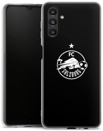 Silikon Hülle kompatibel mit Samsung Galaxy A04s Case transparent Handyhülle FC Red Bull Salzburg Offizielles Lizenzprodukt Fußball