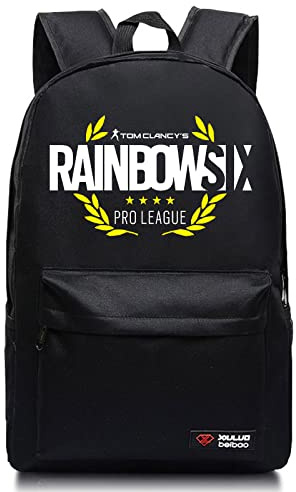 DKDAHIO Unisex School Backpack Laptop Bag for Rainbow 6 Siege Lightweight School Bag Travel Casual Daypack College Rucksack for Women Men-Black1||45 * 31 * 13cm