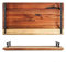 Multifunctional Serving Tray Japanese Acacia Wood Tray Solid Wood Breakfast Tray With Handle Afternoon Tea Snack Tray Retro Dessert Tray Serving Plate(B,L)