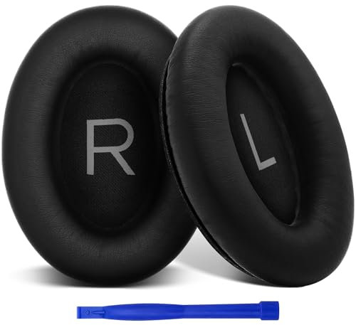QC45 Ohrpolster Ersatz für Bose QuietComfort 45 Kopfhörer – Kompatibel mit QC45, QC35 II, QC25, QC15, AE2, AE2i Ear Headphones– Weich & Strapazierfähig (schwarz)