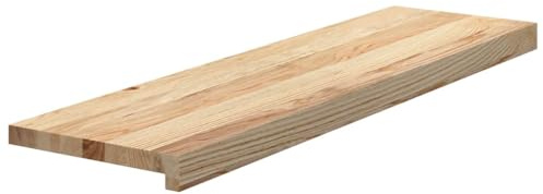 vidaXL Treppenstufen 16 Stk. Unbehandelt 90x25x2 cm Massivholz Eiche