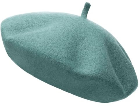 Gadgets Mafia Boina para mujer, boina francesa, boina de lana, vintage, clásico, para invierno, otoño, damas, suave, cálido, para exteriores, unisex, Menta oscura, Talla única