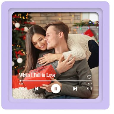 Generisch Personalisierter Kühlschrankmagnet Musik-Album,Individueller Magnet mit Foto,Lied&Albumcover im Musikplayer-Design,Musik-Kühlschrankmagnet kann Lieder abspielen, Musikliebhaber