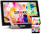 Duronic PF1D BK digitaler Bilderrahmen, Frameo WiFi Bilderrahmen mit 32GB Speicher, Weißer Bilderrahmen mit Dockingstation, 10 Zoll Display und 800 x 1280 IPS Auflösung, Vertikal und Horizontal