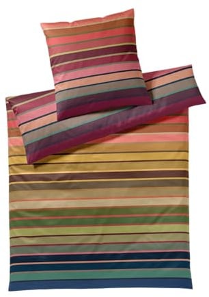 Remember Bettwäsche Ascona Baumwolle - 155 x 220 cm, 80 x 80 cm - Bunte Bettwäsche