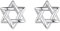 Kerraom Davidstern Ohrstecker Stern 925 Sterling Silber Damen Ohrringe Klein Silberohrringe Hexagramm Ohrschmuck Geburtstag Geschenk Stecker für Mädchen Freunde