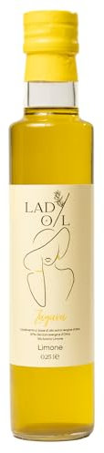 Olio ExtraVergine Di Oliva Aromatizzato al Limone - LadyOil - Olio 100% ITALIANO - Estratto a Freddo - Bottiglia 250ml - Ideale per Condire e Insaporire (Limone).