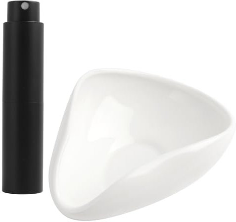 Premium Coffee Dosing Cup Set with Ceramic Tray, Spray Bottle,for Home Coffee Bars and Teahouses,Small Narrow Mouth Loose Leaf Tea Spoon Dosing Scoop, Enhances Precision in Coffee and Tea Preparation