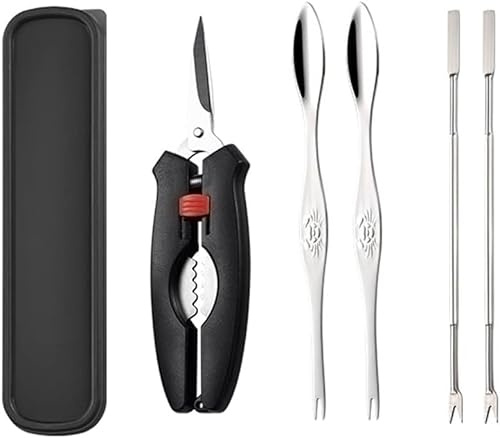 YUNXIASW 5 Stück Edelstahl Meeresfrüchte Werkzeug, Hummer Krabben Cracker | Seafood Cracker Tool, Set Meeresfrüchte Cracker, Nussknacker Walnusszange für Meeresfrüchte Krabben Hummer Schalentiere Nüsse