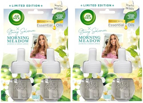 4 X 19ml Air Wick Stacey Solomon Plug in Airfreshner Refills - Morning Meadow