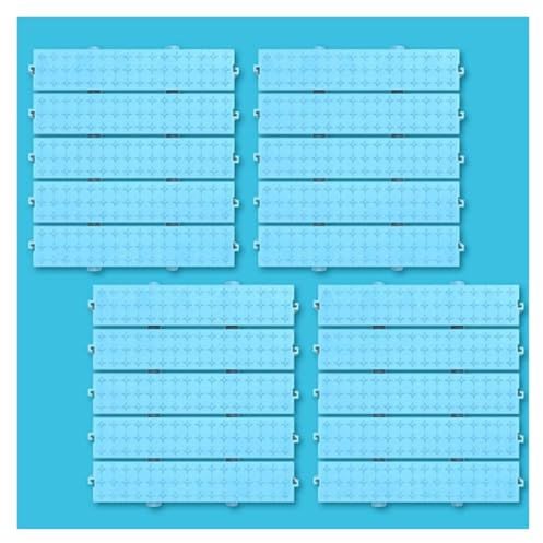 Terrassenfliesen mit Klicksystem Blau Kunststoffplatten Ineinandergreifende Garagenbodenfliesen Hotelbadezimmer