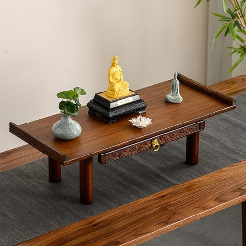 LHXLSH Altartisch zur Meditation, Meditation Altar Tisch mit Schublade, Ausziehbaren Schubladen, für Gebete, Weissagung, Anbetung(80cm/31.5in)