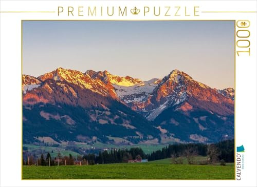 CALVENDO Puzzle Alpenglühen | 1000 Teile Lege-Größe 64 x 48 cm Foto-Puzzle für glückliche Stunden