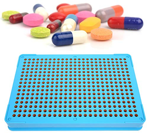 Capsule Filling Machine, Holes Capsule Powder Filler Plate Empty Capsule Plates Capsule Manual Filling Tool Blue for Size 0, 00 and hollow capsule